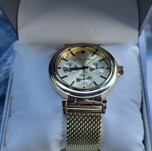 Brand New Mens Sean John Gold-Tone Mesh Watch